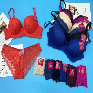 1.5 Dollar Model CG170 Women’s 2 Piece Transparent Cute Fancy Woman Bra Panty Set Underwear Photo for Lady