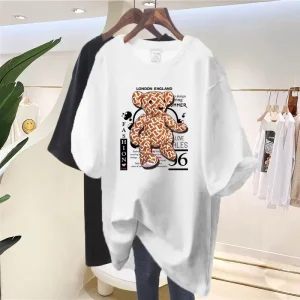 100% Cotton Oversized Women’s T-shirts Custom Printed T-shirts