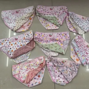 100% Cotton Quick Dry Breathable Little Girls Baby Briefs Panties Kids Underwear In Stock