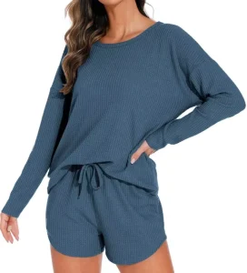 100% Organic Cotton Cool Outdoor Lounge Wear Sets Women Soft Breathable Girls Pajama Set Loungewear Summer Pajamas