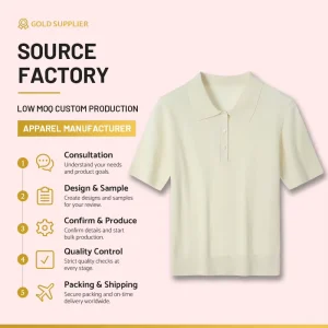100% Pure Wool Women Polo Collar Short Sleeve Knit Top Half Button Front Minimalist Office Knit Blouse 2 Neutral Shades