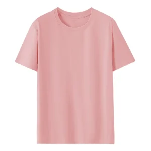 180g 96% Cotton Men’s and Women’s Summer Solid-color Round-neck Top Paired with a Casual T-shirt
