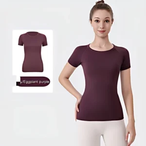 3.0 Short Sleeve High Elasticity Sports Crew Neck Women’s Quick Dry Top for Running and Training Yoga Wear