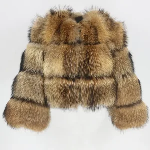 3022 Luxury Winter Women’s Faux Rabbit Fur Coat Plus Size Black Brown Racoon Jacket Short Trench Outerwear Winter Coat