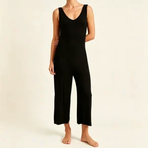 4 Way Stretch Bamboo Women Long Jumpsuit Onesie Sleepwear Ladies Sleep Romper One Piece Pajamas