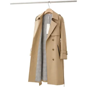 AQTQ Premium Windproof Slim Fit Lapel Long Sleeve Elegant Casual Daily Outerwear Women Trench Coats With Belt