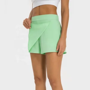 Active Wear Women Golf Short Shorts Pocket Fitness Tennis Court Shorts Dress 2 in 1 Quick Drying Women Golf Skorts
