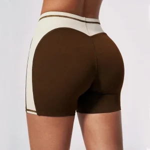 Activewear Women’s Running Shorts Push up Gym Mujer Spandex Color block Splicing Short Leggings Woman Gym Yoga Shorts