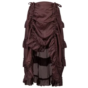 Adjustable Lacing Patchwork Skirt Elastic Waist Pleated A-Line Skirt Plus Size Womens Skirts