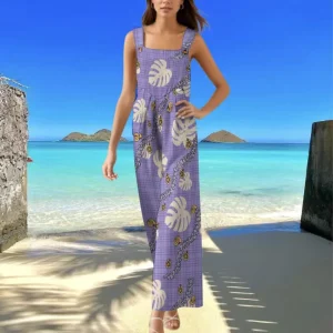 Aloha Wear Women’s Formal Jumpsuits Playsuits Puakenikeni Monstera Printing Rompers Winter Spring Custom Logo