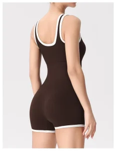 Antibacterial Sweat Absorbing Sports Minimalist Style Seamless Sexy Backless Display Women’s Yoga Jumpsuit