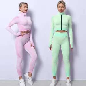 Athletic Womens Sports Ladies Gym Fitness Clothing Girls 3 Piece Activewear Workout Yoga Sets