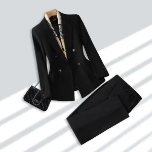 Autumn Dress Suit Jacket Women Trousers Blazers Ladies Women’s Tuxedo Coat