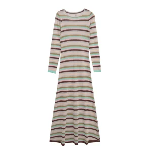 Autumn New Women’s Clothing Design Sense Niche Versatile Slim Fit Knitted Casual Dress
