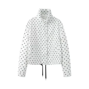 Autumn New Women’s Retro Polka Dot Seeping Fabric Comfortable Women’s Top Jacket
