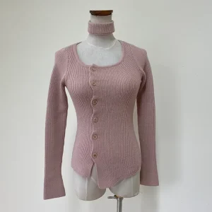 Autumn Plus Size Women’s Solid Pullover Slim Fit Long Sleeve Cotton Cashmere Knitting Casual Sweater
