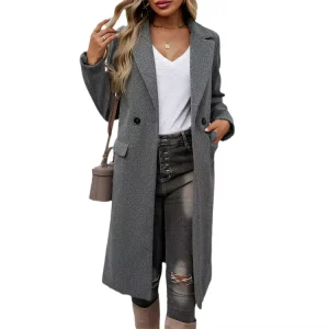 Autumn Winter Commuter Collar Cardigan Coat Women’s Wear