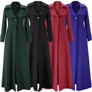 Autumn Winter Girls Light Fashion Midi Jacket Overcoat Windbreaker Long Ladies Women’s Coats Trench for Women Winter