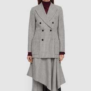 Autumn Winter High Quality Women’s Double Breasted Wool Ladies Blazer New Design Office Formal Business Blazers Coats