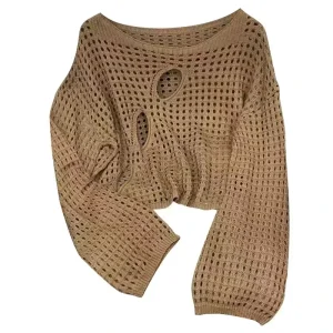 Autumn Winter New Style Hot Girl Short Sweater Knitted Women’s Sweater