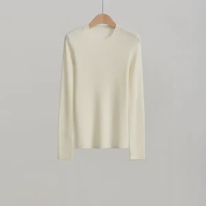 Autumn Winter Women’s Crewneck Long Sleeve Top Wool Knitted Casual Solid High Elastic Warm Wool Sweater Strictly Female Knitwear
