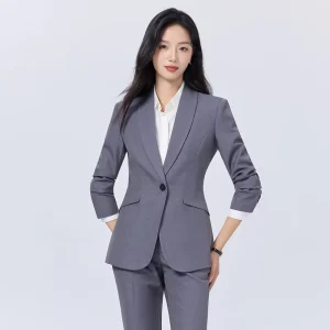 Autumn Women’s Two Piece Suits Women’s Business Long Sleeved Suit Jacket Office Suits