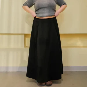 Autumn and Winter Drape Without Waist Design A-line Elastic Versatile Plus Size Women’s Skirt