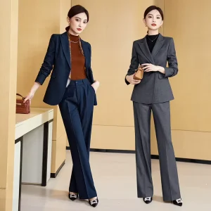 Autumn and Winter Thick Suit Set Women’s High-end Professional Wear Casual Suit Jacket Business Formal Commuting Work Clothes