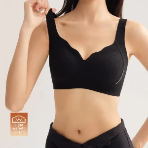 Autumn and Winter Wide Shoulder Strap Vest Women’s Pull-up Anti-sagging Bra