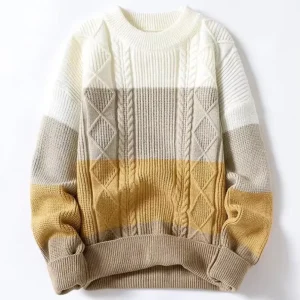 Autumn and Winter Women’s Casual Slimming Thickened Warm Gradient Knitted Sweater