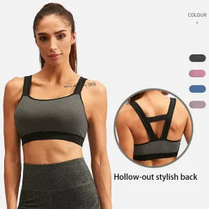 Backless Cross Back Quick Dry Breathable Custom Sports Yoga Fitness Gym Workout Plus Size Bra For Women