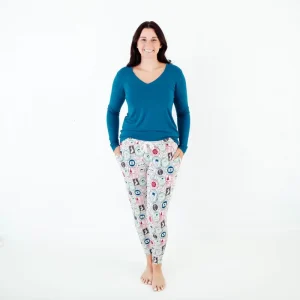 Bamboo Clothing Supplier Plus Size Women’s Sleepwear Thermal Long Pj Sets for Ladies Custom Sleeping Women Cotton Pajama Set