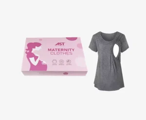 Bamboo Cotton Maternity Pajamas for Women Elastic Waist Nursing Breastfeeding Clothes Spandex Easy Closure Pregnancy Clothing