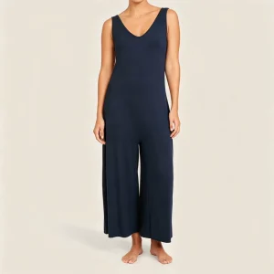 Bamboo Women Long Jumpsuit Ladies Onesie Sleepwear One Piece Pajama Breathable Sleep Romper