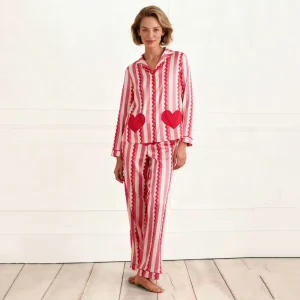 Beefey Bright Comfortable Women’s Long sleeve Pants Pajamas Sets With Lace Design Casual Fashionable Loungewear Sets