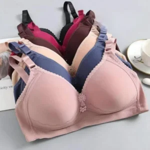 Big Breast 36 46 Thin C Cup Comfortable Adjustable Straps Fashionable Push Up Wireless Bra for Women
