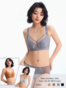 Big Chest Small French Underwear Women’s Sexy Pure Breast Collection Large Size Digital Bra BC Cup