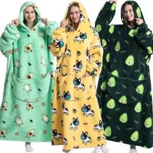 Birthday Gifts For Women Kids Teens Sherpa Sweatshirt Oversized Sherpa Hooded Blanket
