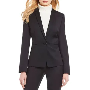 Black Blazer Women Business Ladies Suit Women Two Piece Set Office Formal Women’s Suits and Tuxedo