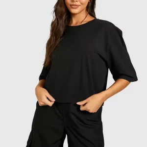Blank White Crew Neck Women T Shirt Crop High Quality OEM Heavy Thick Girl’s Crop Top Women’s T shirts