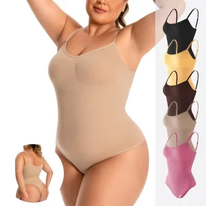 Bodysuit Shapewear Plus-size Women’s Tight-fitting Elastic Waist-shaping Open-crotch Seamless Nylon Underwear Butt Lifting