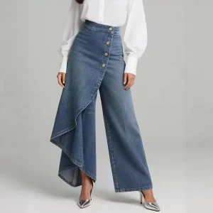 Boutique Autumn New Fashionable High Waisted Elegant Temperament Women’s Jeans