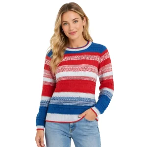Breathable Cotton Nylon Pullover Sweater Women Casual Knit Long Sleeve Crew Neck Spring OEM Custom Manufacturer