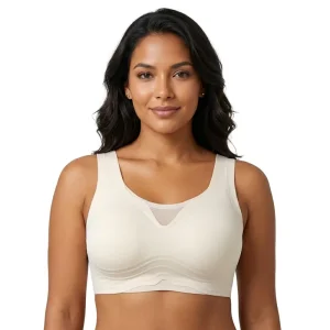 Breathable Seamless Wireless Bra for Women Plus Size Nylon Spandex