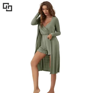 Breathable Shorts Sleeveless Bamboo Pajamas for Women Home Leisure Clothing Printed Pajamas Women’s Sleepwear Set