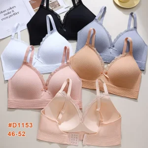 Breathable Summer Women’s Everyday Wire-Free Eco-Friendly Full Cup Seamless Bras 6 Pack