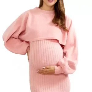 Breathable Women Maternity Dress Cotton Pregnant Wear