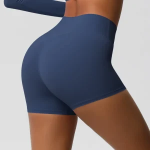 Breathable Yoga Recyclable Sportwear Custom Fitness High Waist Butter Soft Gym Workout Shorts For Women