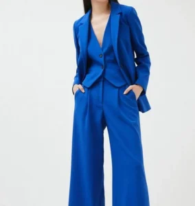 Business Casual One Button Blazer Jacket With Vest Pants Women’s Three Piece Set