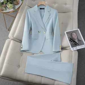 Business Suit for Women Elegant Ladies Suits Office Wear Formal Flare Pants Two Piece Set Women’s Suits Office